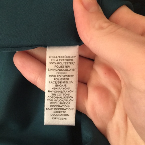 5/$25 | LOFT Aqua and Black Lace Dress - Picture 6 of 7